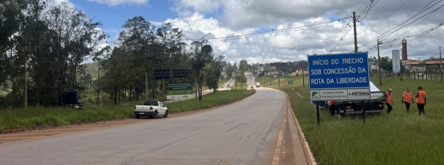 Rota da Liberdade mantém obras na MG-262 e na BR-356 entre hoje e sexta-feira
