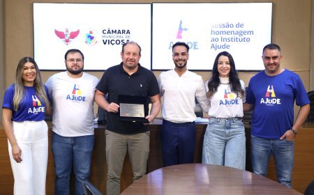 Câmara de Viçosa homenageia Instituto Ajude por projetos sociais e reformas estruturais