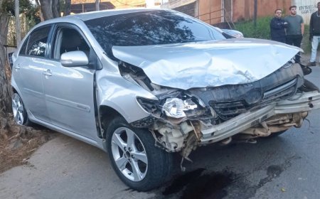 Criminoso foge de abordagem, causa acidente e é preso na Jacob Lopes de Castro, em Viçosa