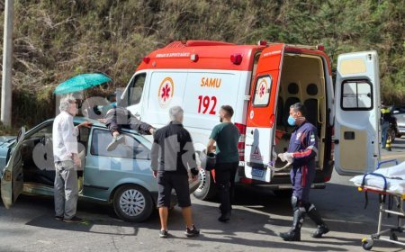 Motorista realiza manobra em local proibido e atinge motoqueiro na Avenida Castello Branco, em Viçosa