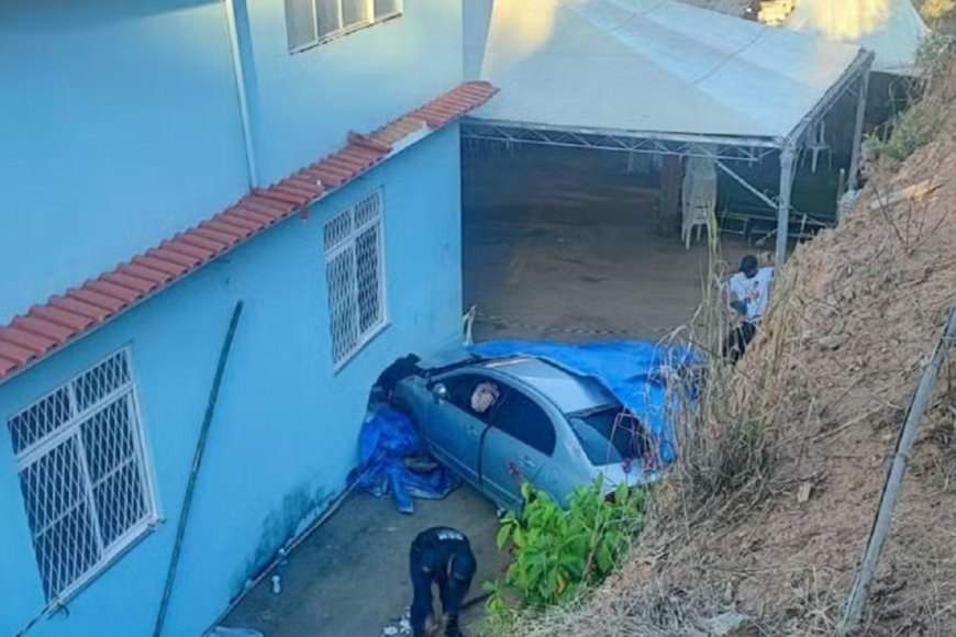 Carro cai de barranco, atinge igreja e deixa seis feridos em Ubá
