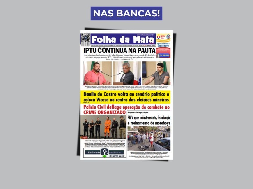 ADQUIRA A SUA VERSÃO! Edição impressa 3639 - 13/08/2026