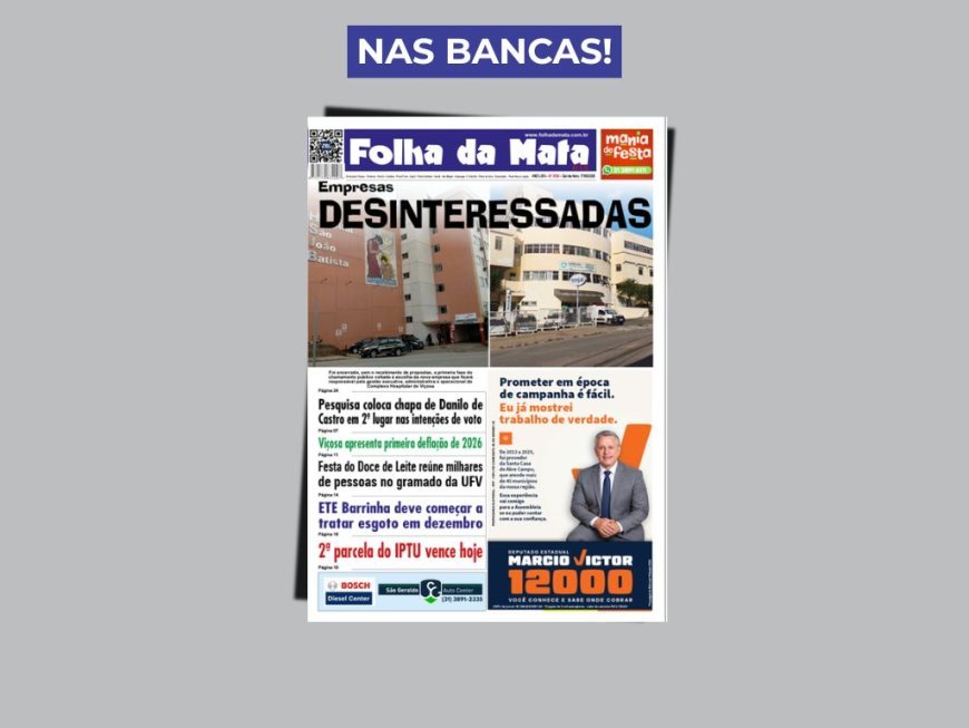 ADQUIRA A SUA VERSÃO! Edição impressa 3668 - 17/09/2026