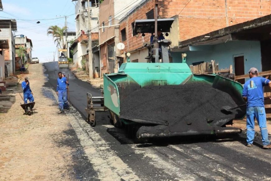 Bairros de Viçosa recebem pavimentação e recapeamento nas ruas