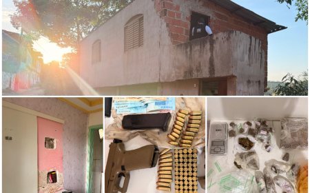 Homem foge e polícia apreende pistola com kit rajada e drogas em Viçosa