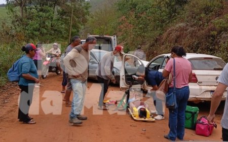Acidente deixa veículos destruídos e pessoa ferida entre Viçosa e São Miguel