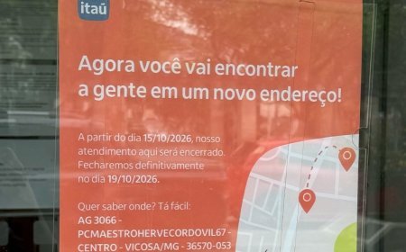 Itaú fecha agências de Ponte Nova e Urucânia e direciona clientes para Viçosa