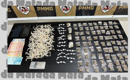 Operação da PM resulta em duas prisões e apreensões de adolescente e quantidade massiva de drogas