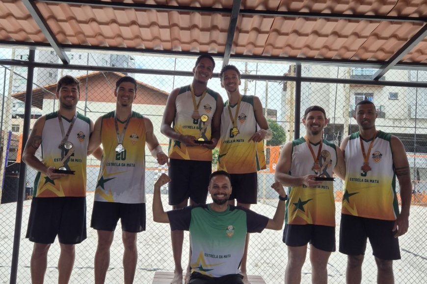 Estrela da Mata conquista pódio completo no vôlei de praia em Viçosa