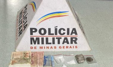 Polícia Militar prende homem por tráfico de drogas durante festa em Cajuri