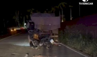 Motociclista morre após colidir com caminhão em Ponte Nova