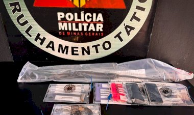 Polícia apreende armas de fogo e drogas na Barrinha, em Viçosa