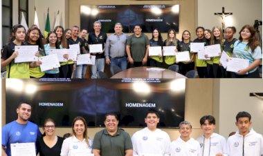 Câmara homenageia estudantes pelo desempenho no JEMG 2025