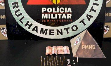Adolescente é apreendido com munições e drogas em Viçosa