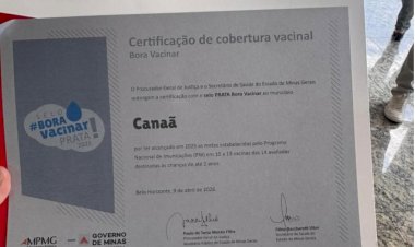 Canaã recebe Selo Prata do Programa “Bora Vacinar”