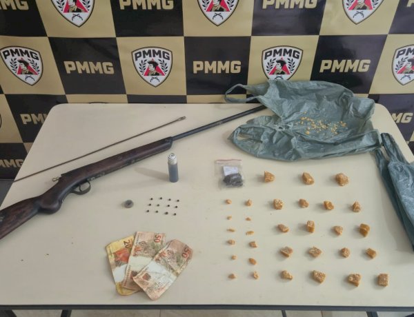 Homem é preso por tráfico de drogas e posse ilegal de arma em Teixeiras