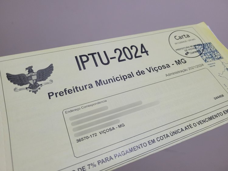 Primeira parcela do IPTU vence na segunda-feira