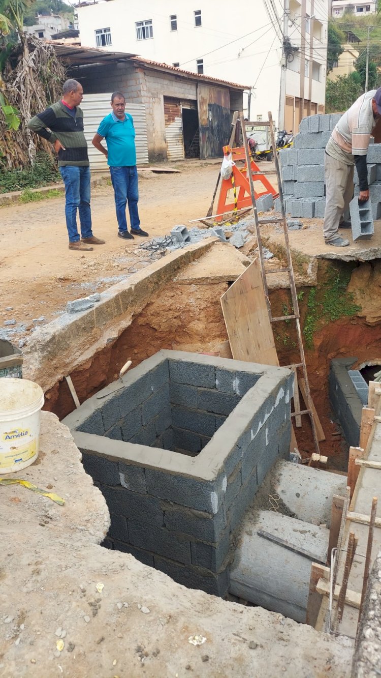 Concluídas obras da galeria no bairro Inácio Martins e muro em Cachoeirinha