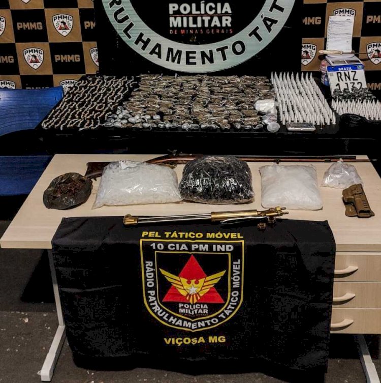 Polícia apreende grande quantidade de drogas em Viçosa