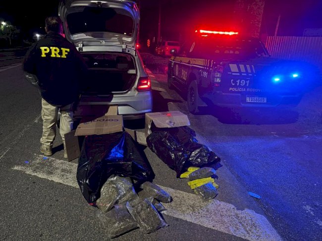 Motorista de aplicativo de Viçosa é preso com 48 kg de drogas