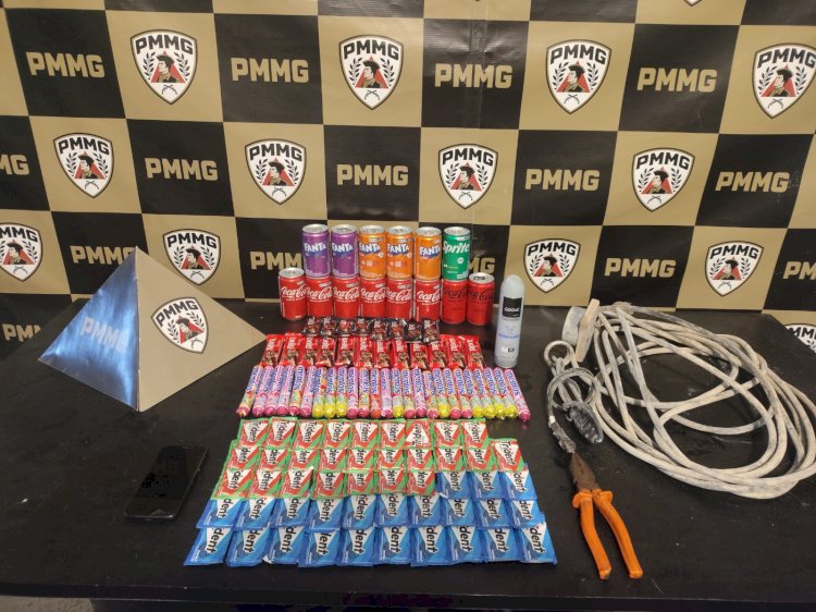 PM prende homem em flagrante após furto a comércio no Centro de Viçosa