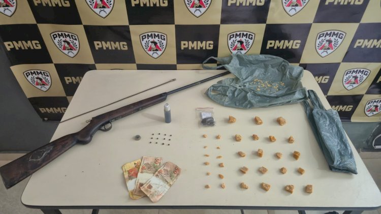 Homem é preso por tráfico de drogas e posse ilegal de arma em Teixeiras