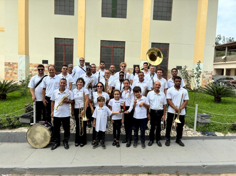 Lira Santa Rita de Viçosa marca presença em Encontro de Bandas em Brás Pires