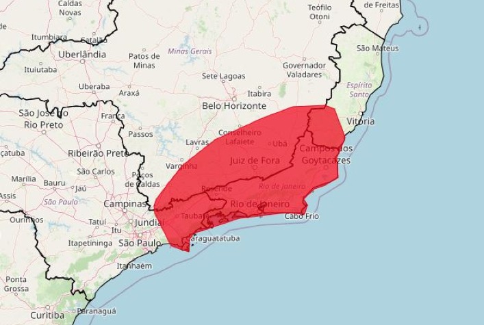 Inmet emite alerta de chuvas intensas para a Zona da Mata até domingo