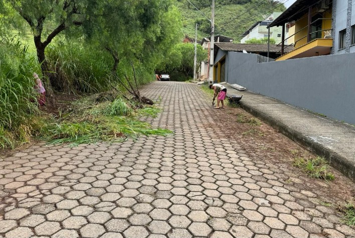 Moradores fazem vaquinha para capinar rua em Viçosa