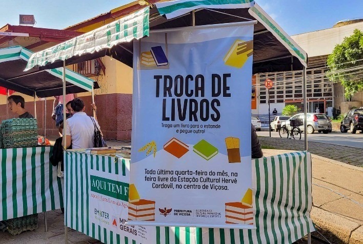 Feira da estação tem barraca de troca de livros nesta quarta (29)